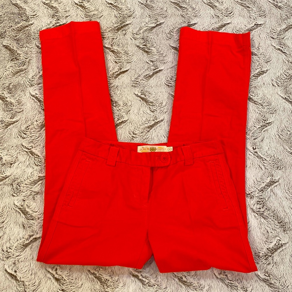 J Crew Red Chino Cotton Pant.  City Fit